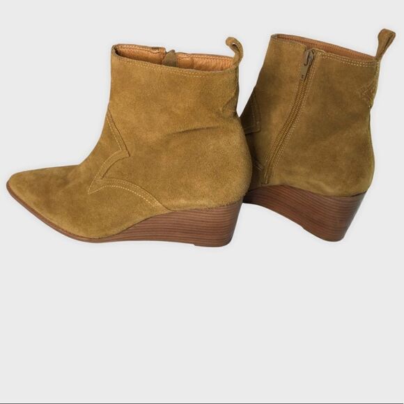 Matisse Essentials Suede Wedge Boots Size 9 1/2 In Fawn - Picture 4 of 11